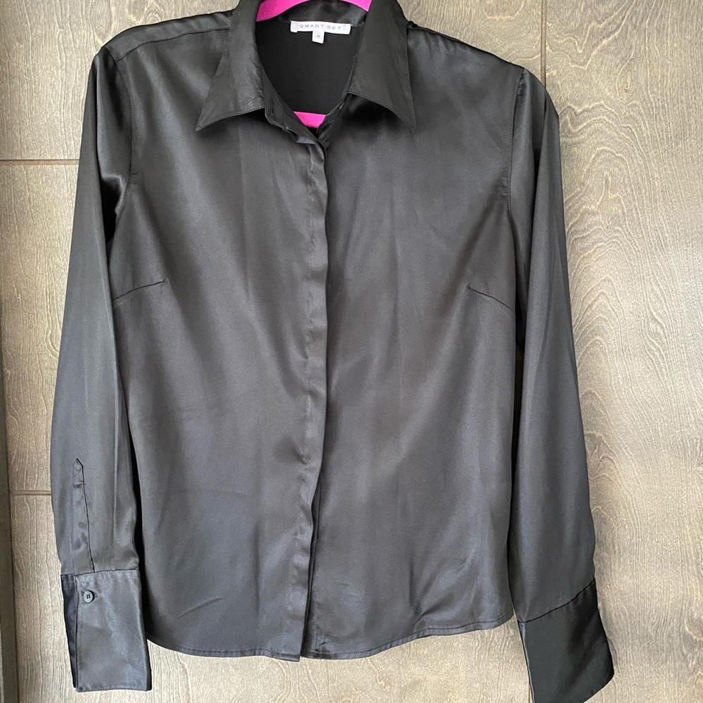 Smart Set Black Button Down Blouse
